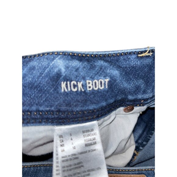 American Eagle Outfitters 6 Reg High Rise Kick Boot Denim Jeans - Picture 5 of 6